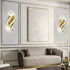 Wall Light - Gold Aluminium Frame, White Light