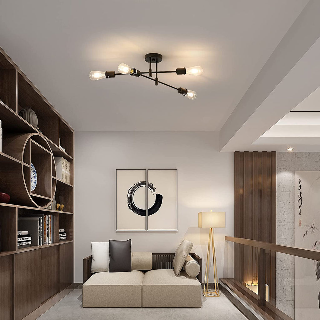 Ceiling Light - Black Metal Frame
