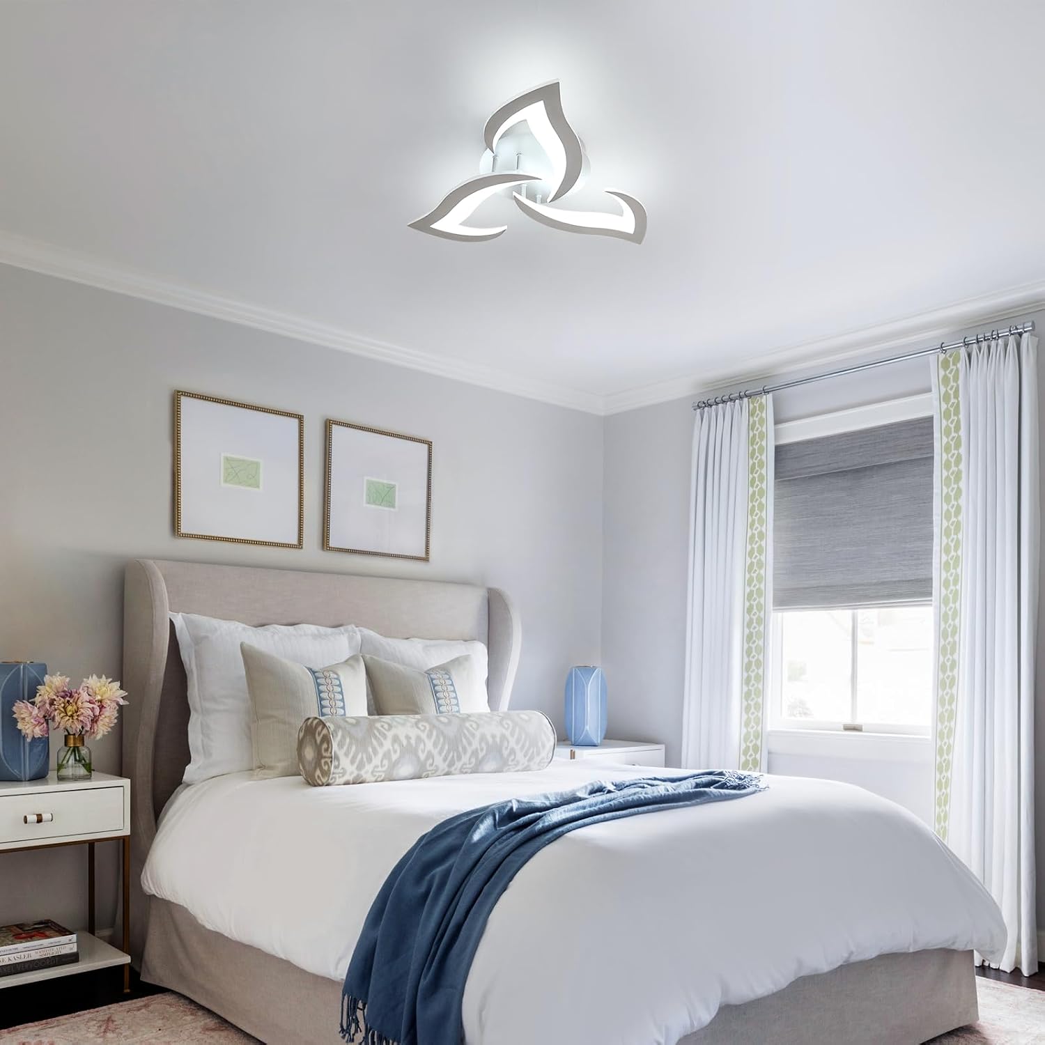 Ceiling Light - White Acrylic Frame, White Light