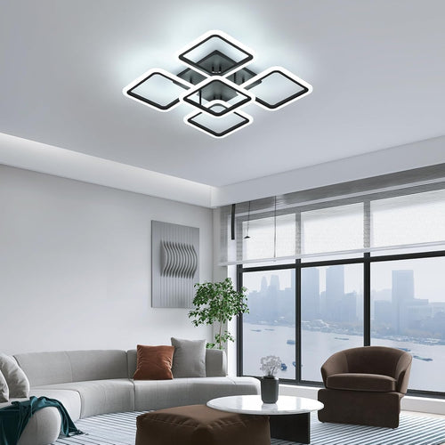 Ceiling Light - Black Acrylic Frame, Tunable and Dimmable