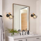 Wall Light - Black Metal Frame