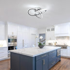 Ceiling Light - Chrome Aluminium Frame, White Light