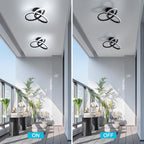 Ceiling Light - Black Aluminium Frame, White Light