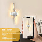 Wall Light - White Aluminium Frame, Warm Light