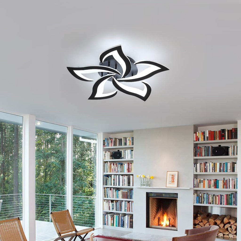 Ceiling Light - Black Acrylic Frame, White Light