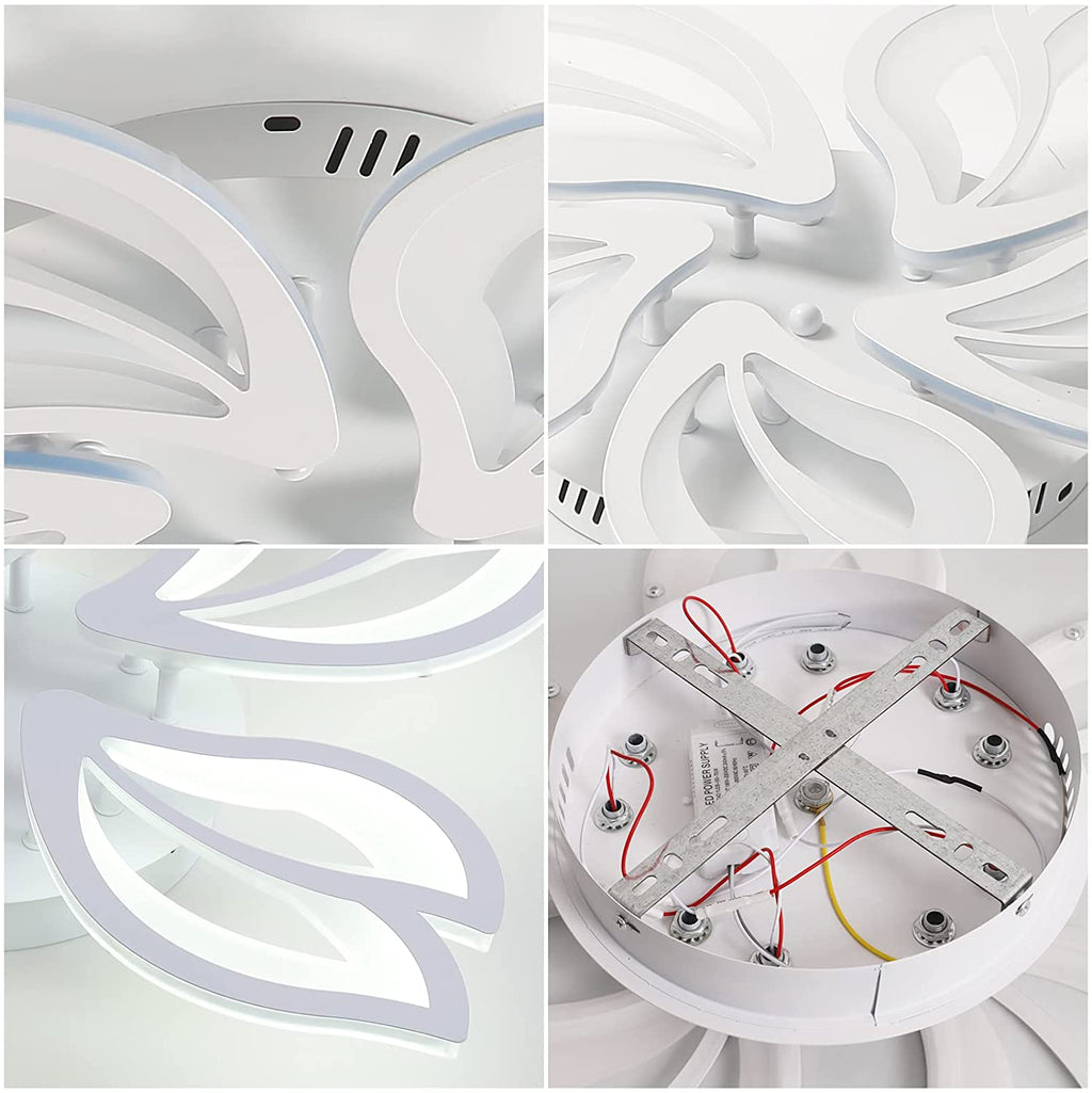 Ceiling Light - White Acrylic Frame, White Light