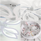 Ceiling Light - White Acrylic Frame, White Light