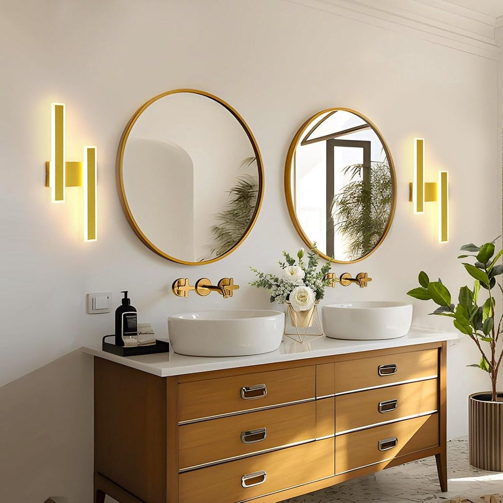 Wall Light - Gold Acrylic Frame, Warm Light