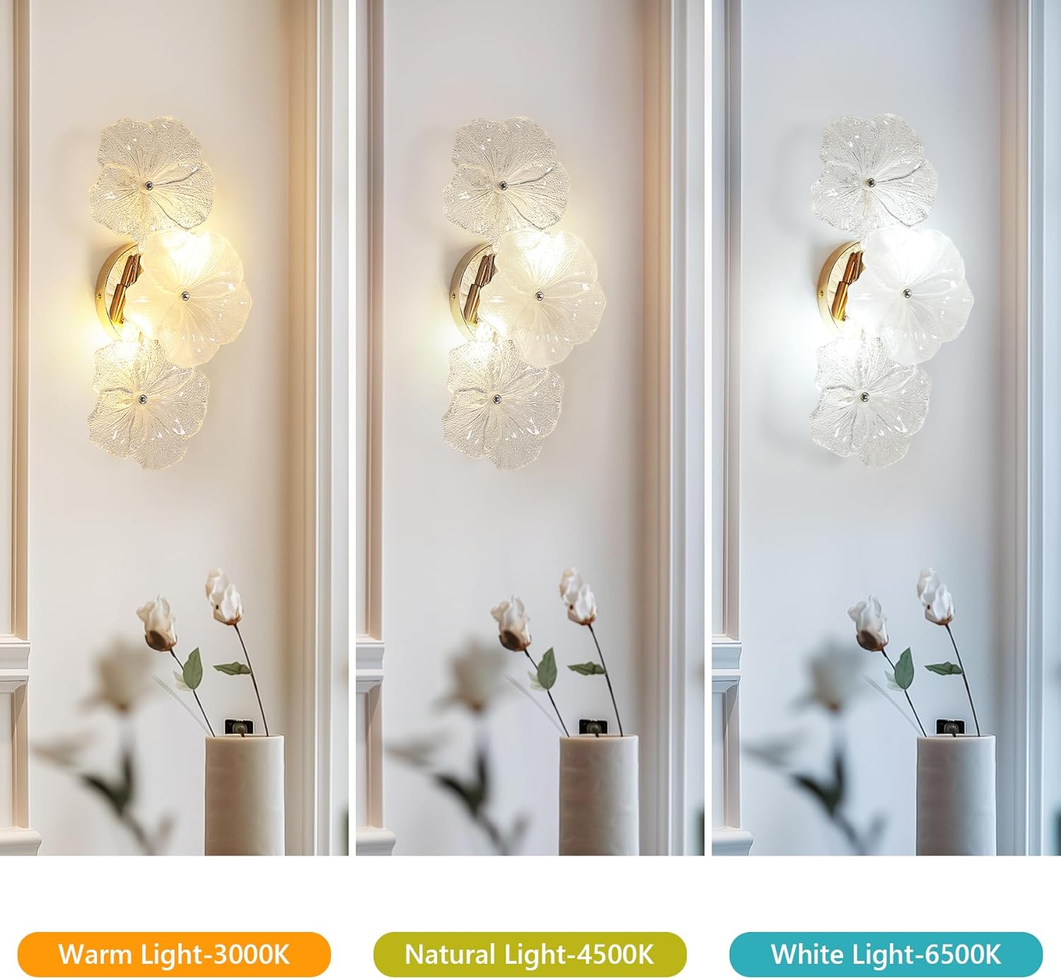 Wall Light - Gold Glass Frame, Tunable