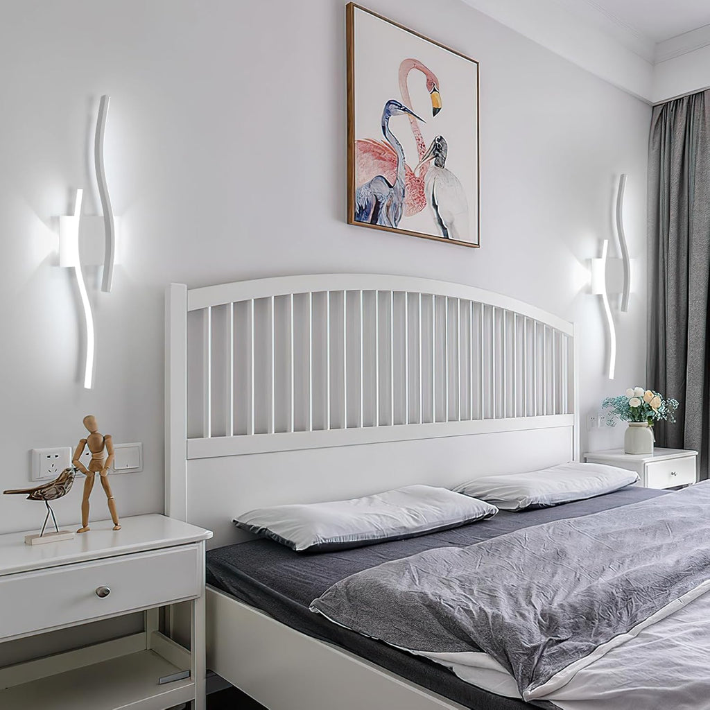 Wall Light - White Aluminium Frame, White Light