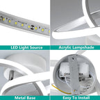 Ceiling Light - White Aluminium Frame, White Light