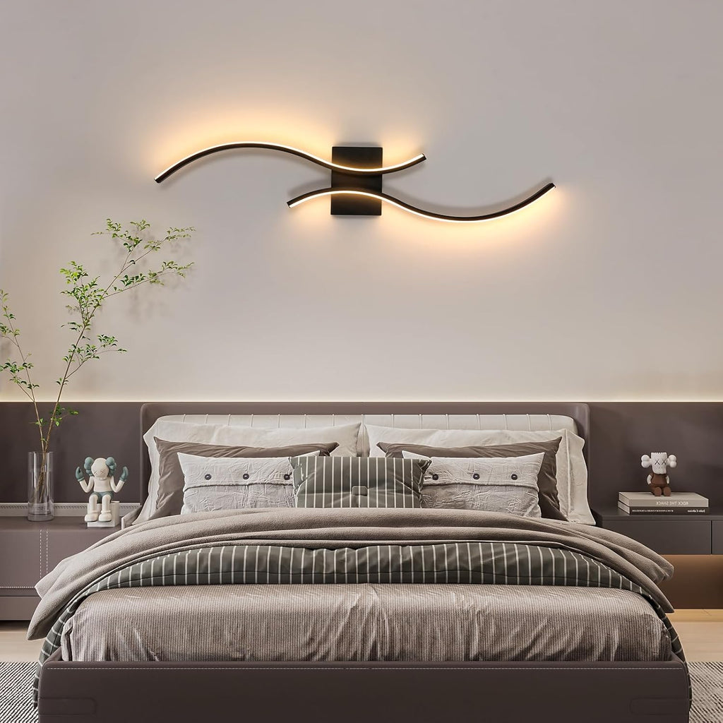 Wall Light - Black Aluminium Frame, Warm Light