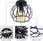 Ceiling Light - Black Metal Frame