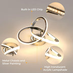 Ceiling Light - Chrome Aluminium Frame, Warm Light