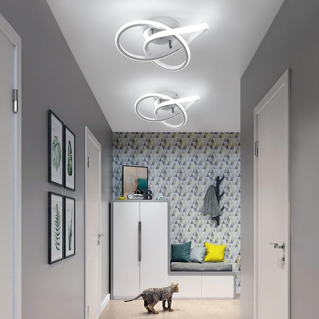 Deckenleuchte - Weißer Aluminiumrahmen, Weißes Licht