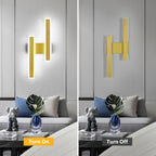 Wall Light - Gold Acrylic Frame, White Light