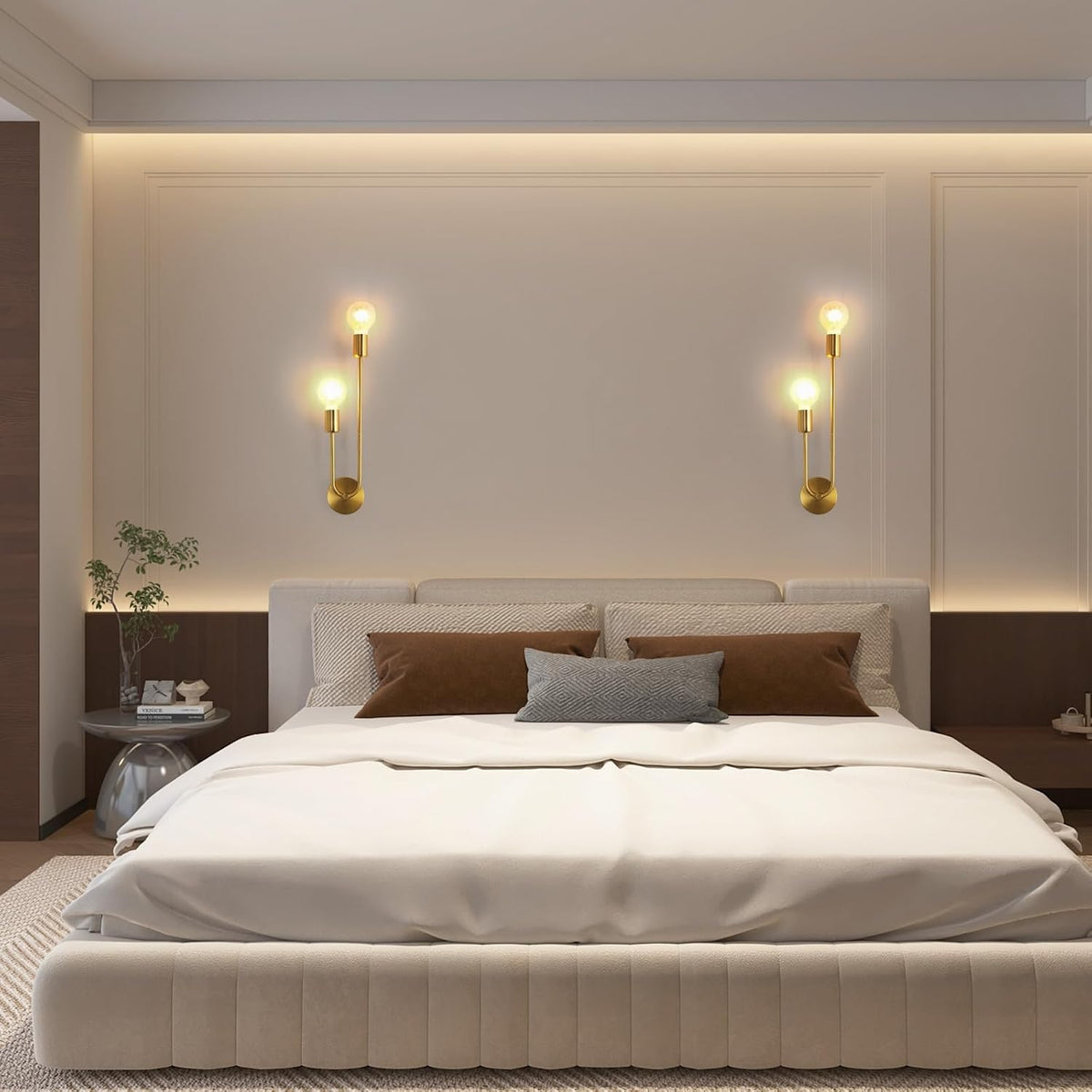 Wall Light - Gold Metal Frame