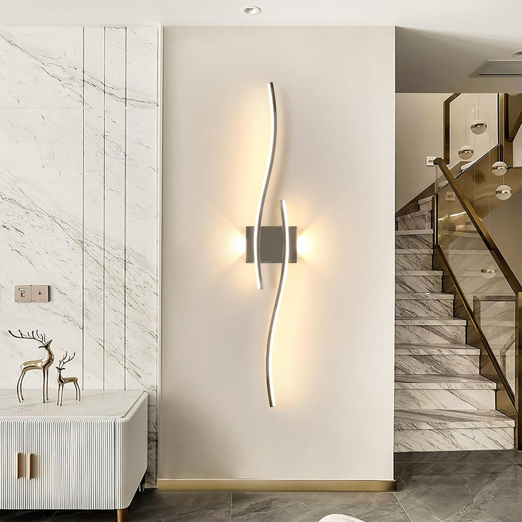 Wall Light - Chrome Aluminium Frame, Warm Light
