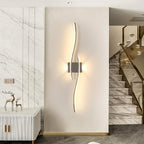 Wall Light - Chrome Aluminium Frame, Warm Light