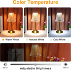 Table Lamps - Gold Plastic Frame, Tunable