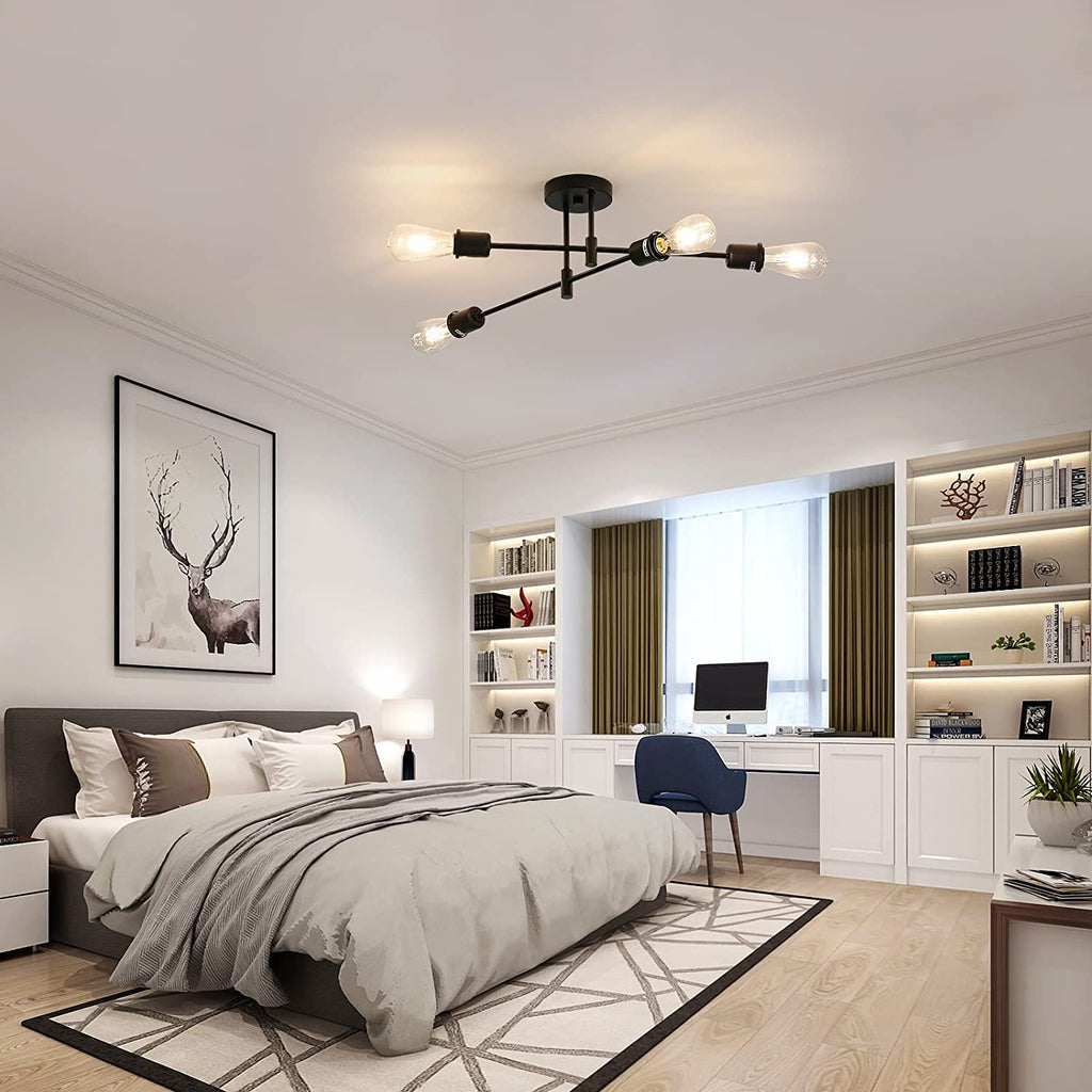 Ceiling Light - Black Metal Frame
