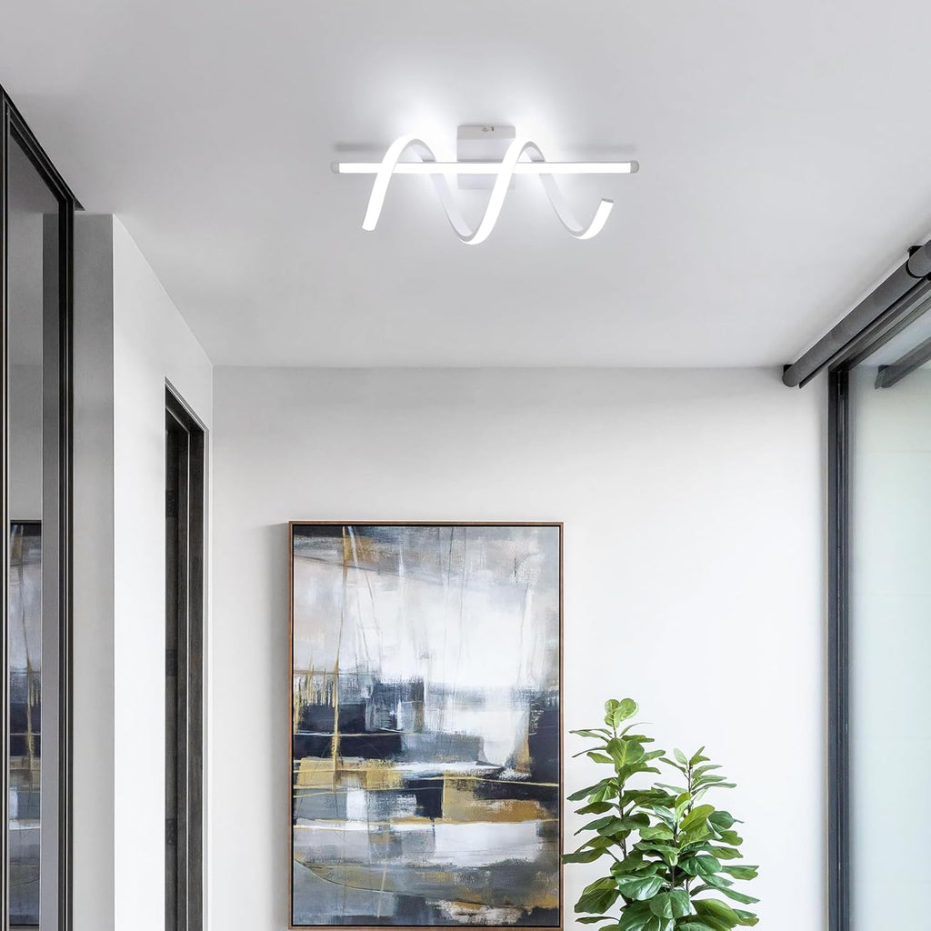 Wall Light - White Aluminium Frame, White Light