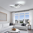 Ceiling Light - Silver Aluminium Frame, White Light