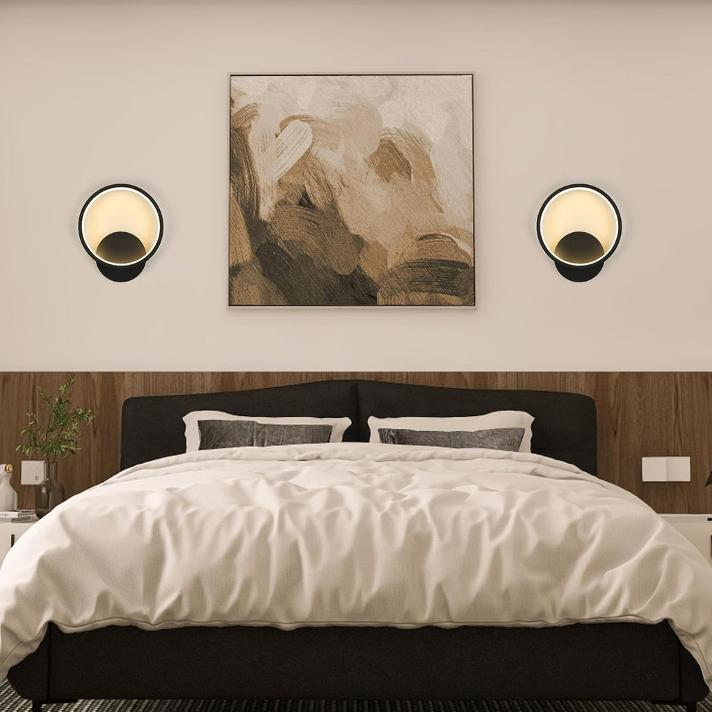 Wall Light - Black Aluminium Frame, Warm Light