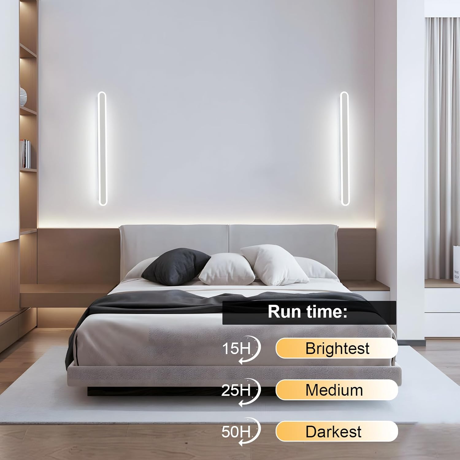 Wandleuchte - Metallrahmen Weiß, Tunable White und dimmbar