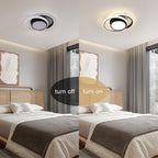 Ceiling Light - Black & White Aluminium Frame, Natural Light