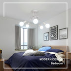 Ceiling Light - White Metal Frame