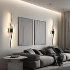 Wall Light - Black Aluminium Frame, Warm Light