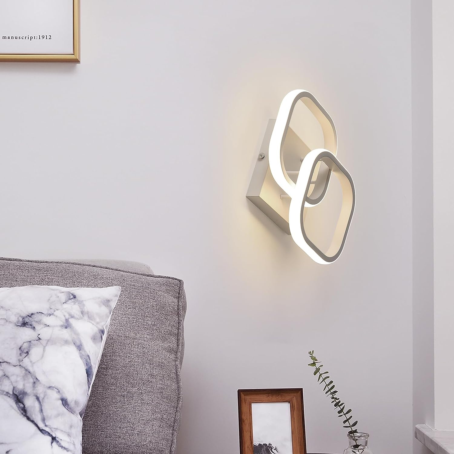 Ceiling Light - White Aluminium Frame, Natural Light