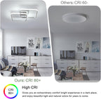 Ceiling Light - Silver Aluminium Frame, White Light