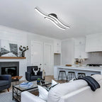 Ceiling Light - Black Aluminium Frame, White Light