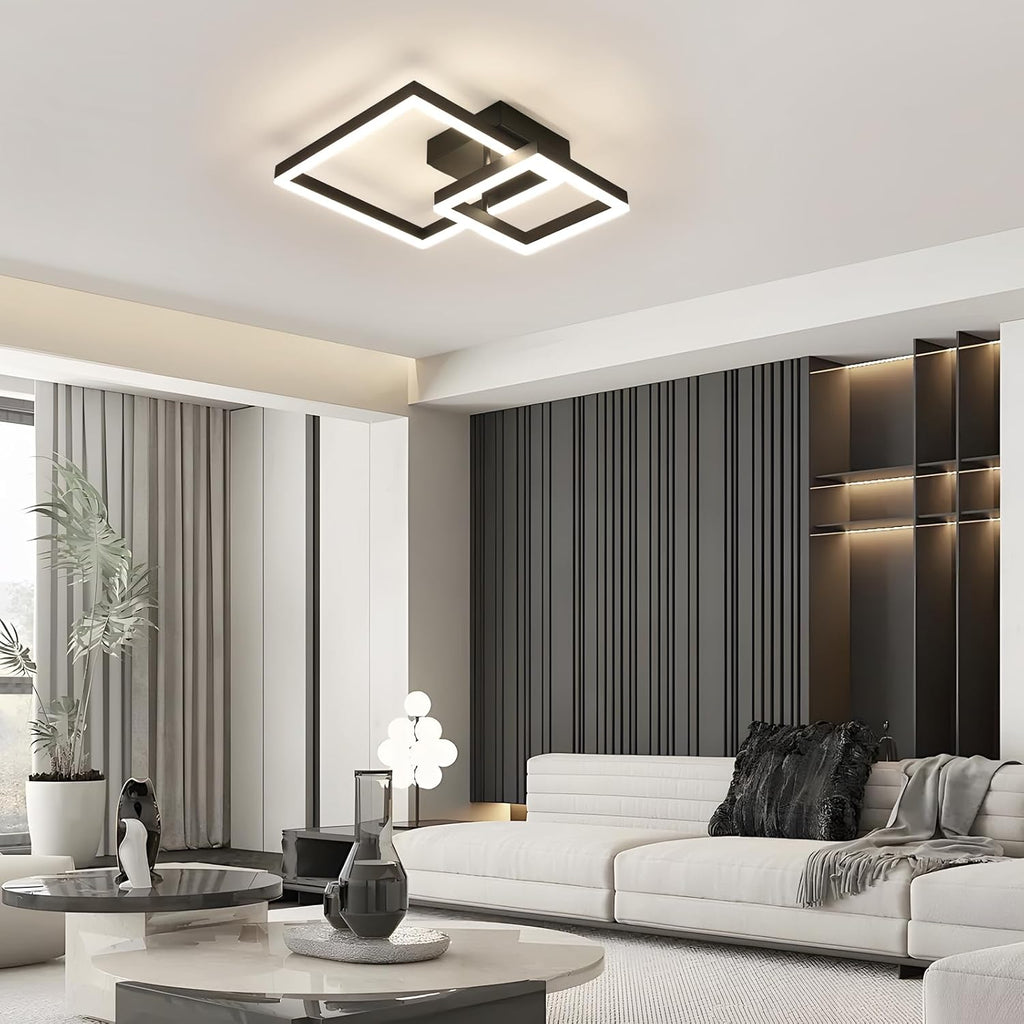 Ceiling Light - Black Acrylic Frame, Tunable and Dimmable