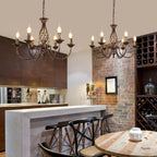 Chandeliers - Black & Gold Metal Frame