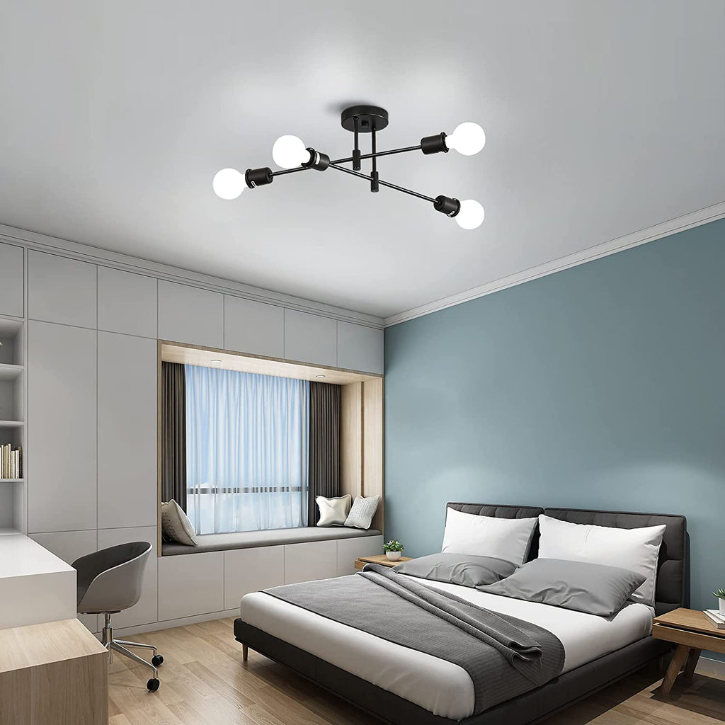 Ceiling Light - Black Metal Frame