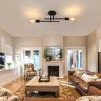 Ceiling Light - Black Metal Frame