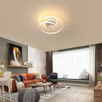 Ceiling Light - White Aluminium Frame, Warm Light