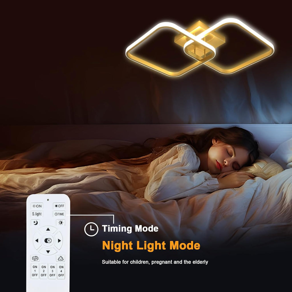 Ceiling Light - Gold Aluminium Frame, Tunable and Dimmable