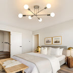Ceiling Light - Chrome Metal Frame