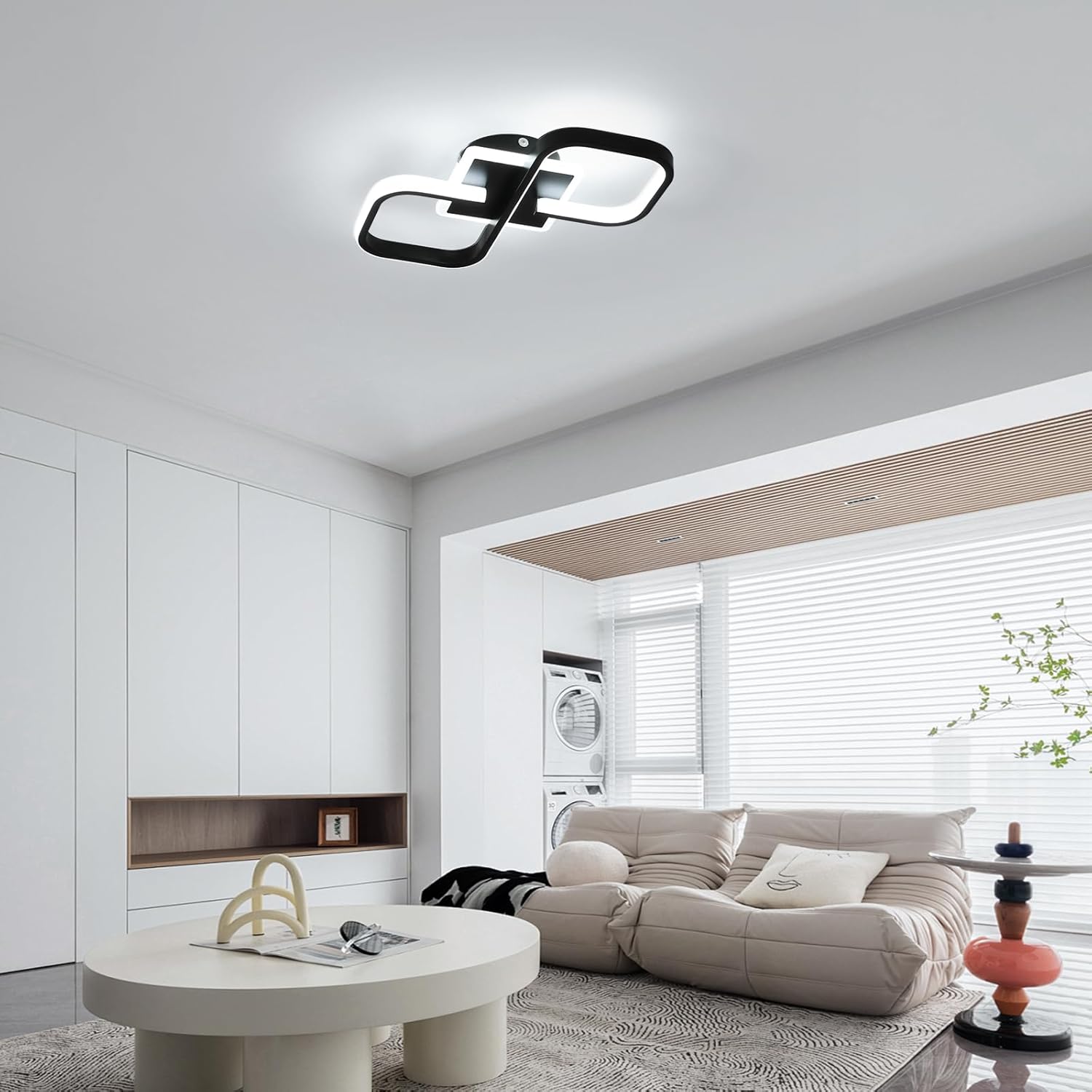 Ceiling Light - Black Acrylic Frame, Tunable and Dimmable