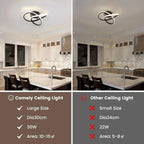 Ceiling Light - Black Aluminium Frame, Natural Light