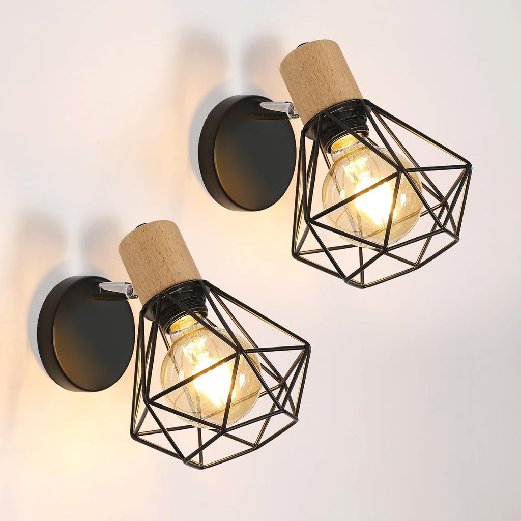 Wall Light - Black Metal Frame