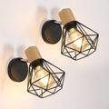 Wall Light - Black Metal Frame