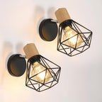 Wall Light - Black Metal Frame