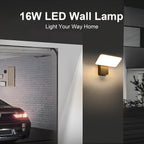 Wall Light - Black Aluminium Frame, Warm Light