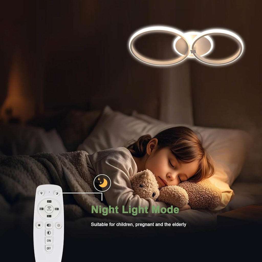 Ceiling Light - White Acrylic Frame, Tunable and Dimmable