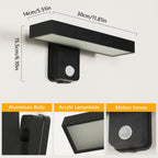 Wall Light - Black Aluminium Frame, Warm Light